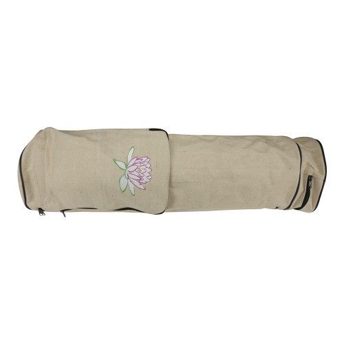 Yogaväska för ullmatta med lotusbrodyr Yogaväska för ullmatta med lotusbrodyr